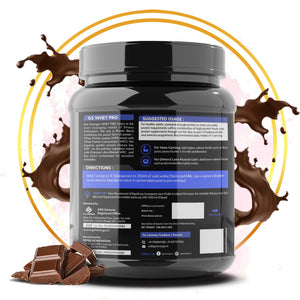 GS WHEY PRO - Ultra-Filtered Whey Protein Isolate and Concentrate Blend (24 g Protein , 0g Sugar, Low Carbs)- Chocolate Flavour