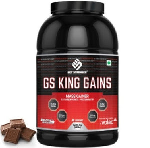 GS King Gains | For Muscle Mass Gain (Chocolate , 3 Kg /6.6 lbs powder)
